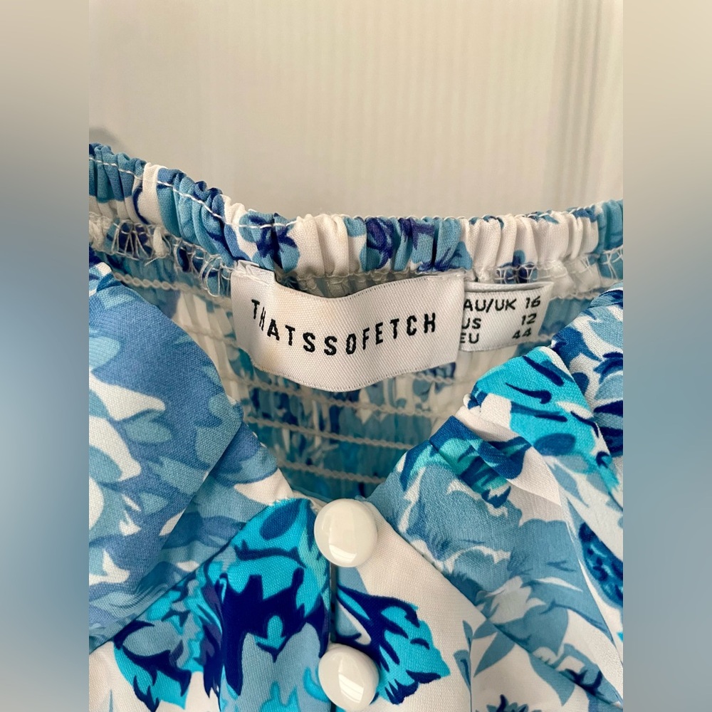 That’s So Fetch Solem Midi Floral Dress Blue - Picture 7 of 7